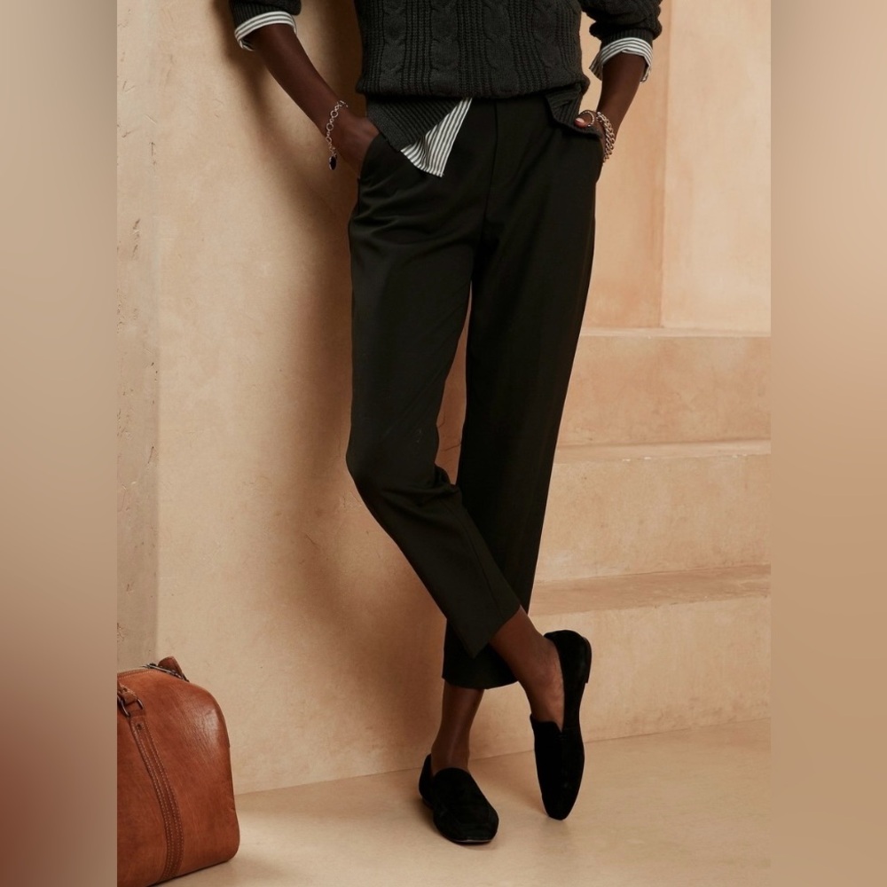 Black Banana Republic Cropped Hayden Pants